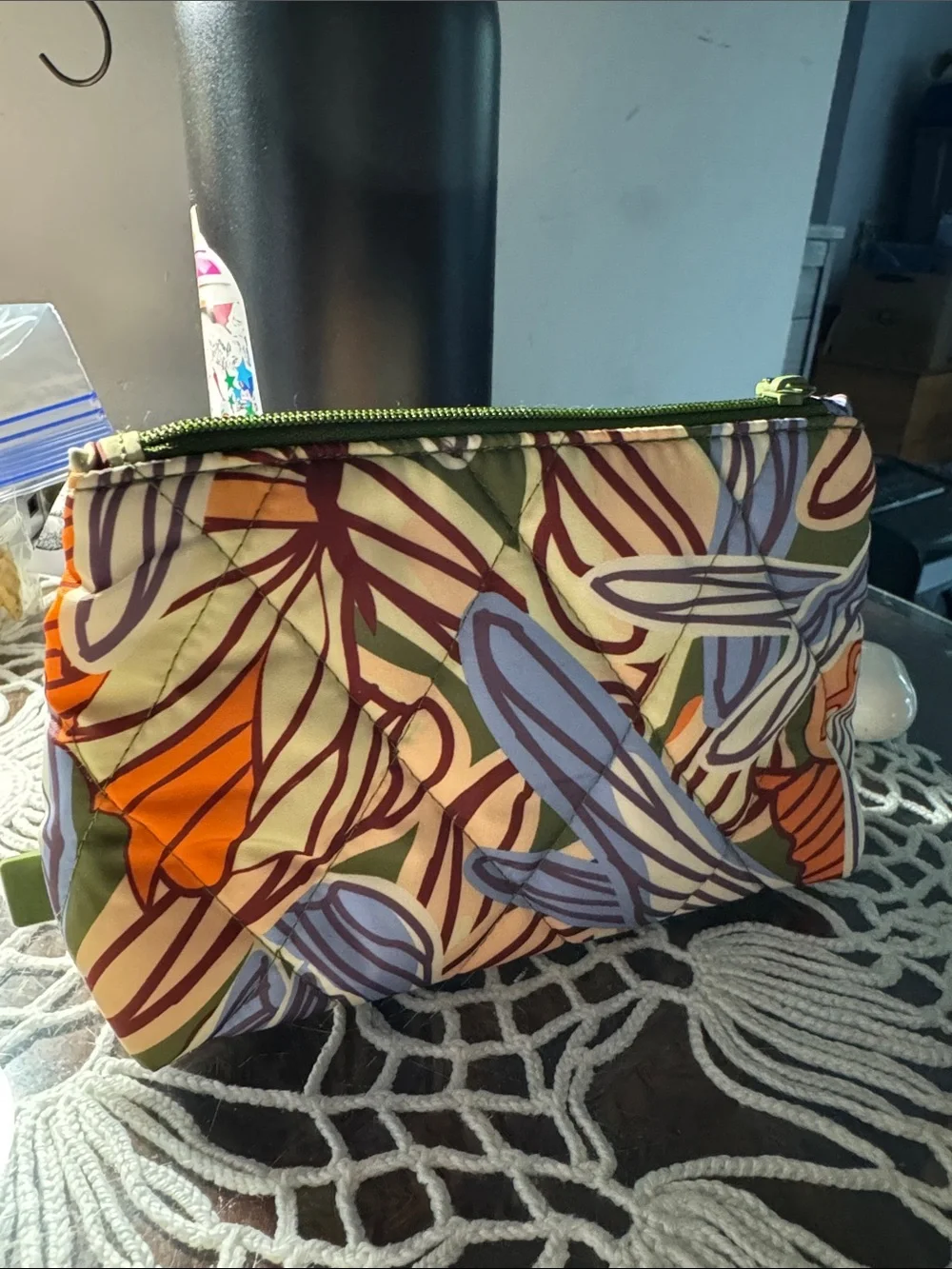 Vera Bradley Quilted small, essential Pouch in dragonfly pattern
